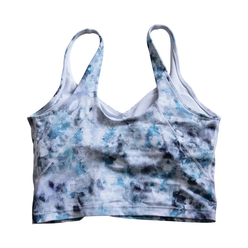Lululemon Align Crop Tank blue Floral size 8 - Picture 2 of 5